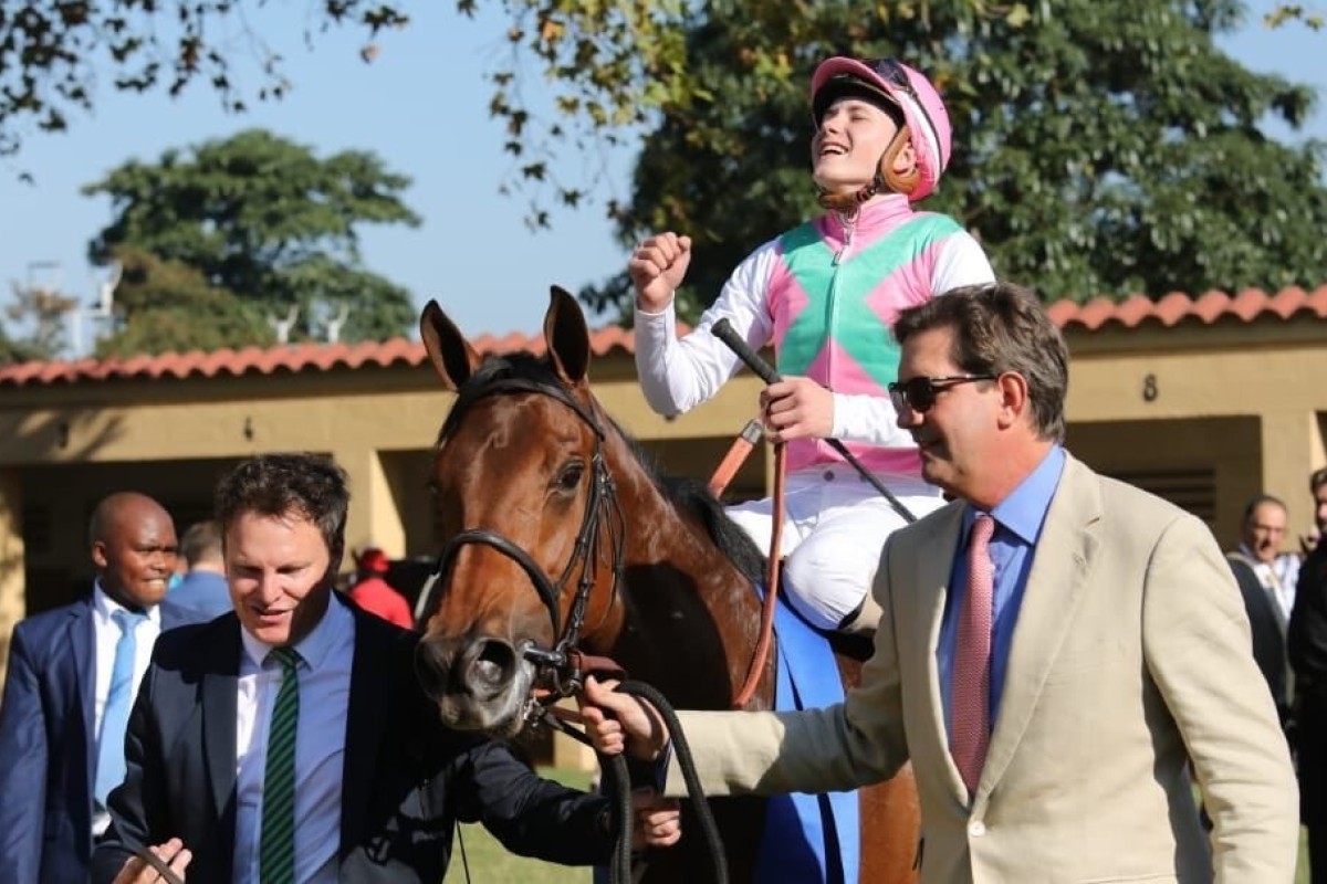 Jockey Luke Ferraris wins his first Group One in South Africa. Photo: Twitter