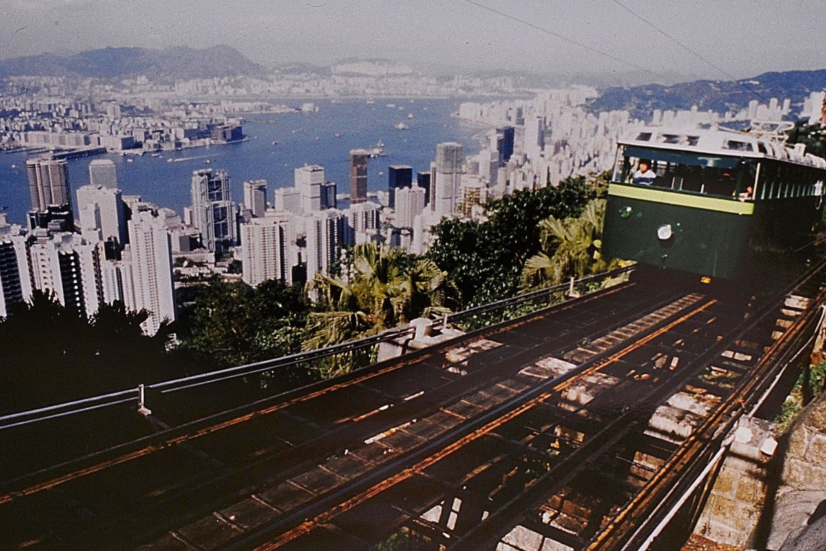 A photo of the 4th generation Peak Tram, which was in operation from 1959 to 1989. Photo: Hong Kong Peak Tramways via AP