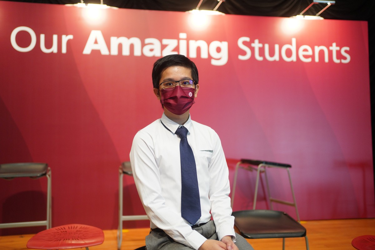 Royce Leung Man-hin, 17, said getting a perfect score on his IB exam puts him one step closer to fulfilling his dream of becoming a doctor. Photo: SCMP/ Winson Wong
