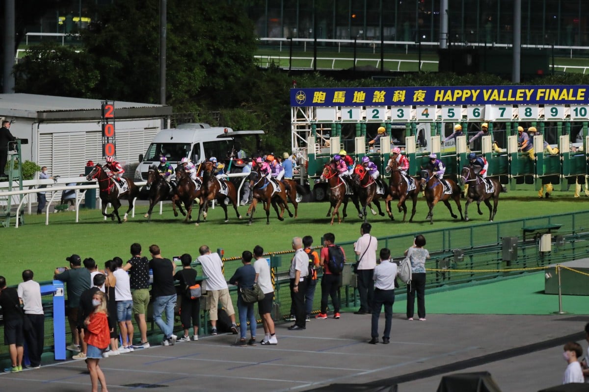 Racing fans watch on at the final meeting of the season at Happy Valley on Wednesday night. Photos: Kenneth Chan