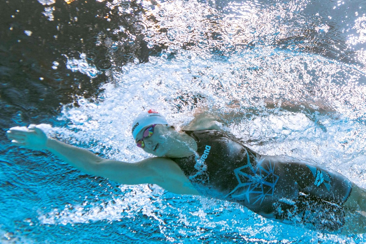 Hong Kong's Siobhan Haughey competes in the women's 200m freestyle swimming event during the Tokyo 2020 Olympic Games. Photo: AFP