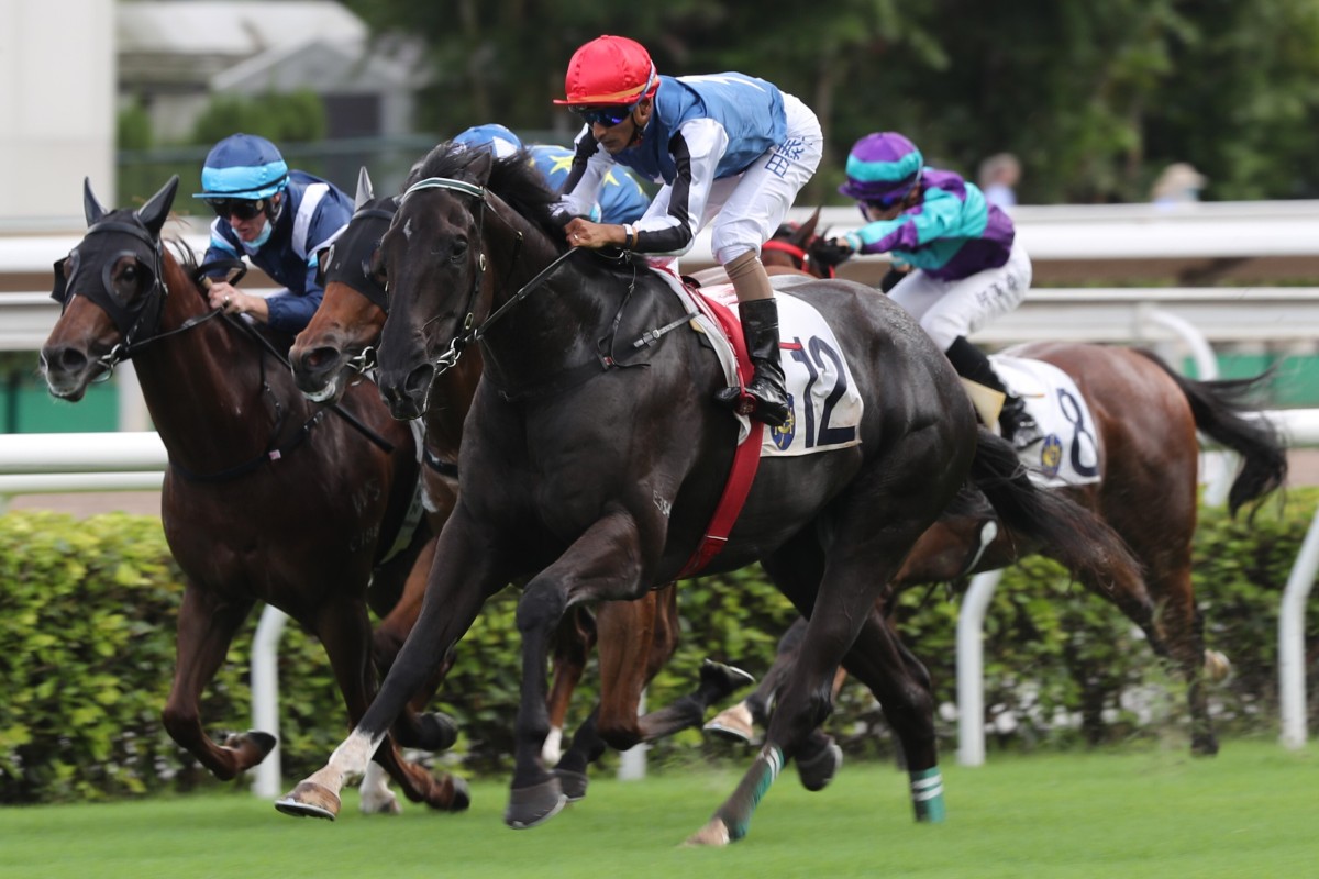Naboo Attack wins the Class One Chief Executive’s Cup at Sha Tin on opening day. Photos: Kenneth Chan