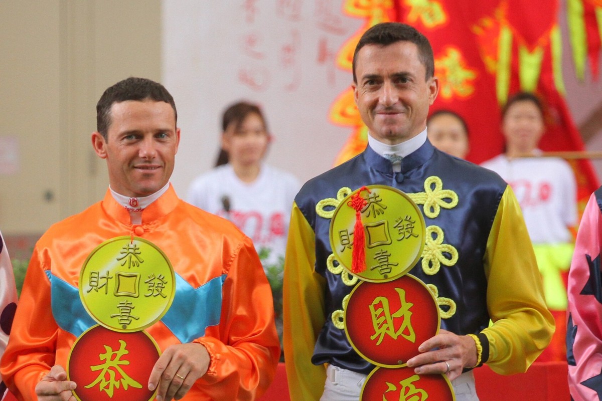 Brett Prebble (left) and Douglas Whyte at Sha Tin in 2015. Photos: Kenneth Chan