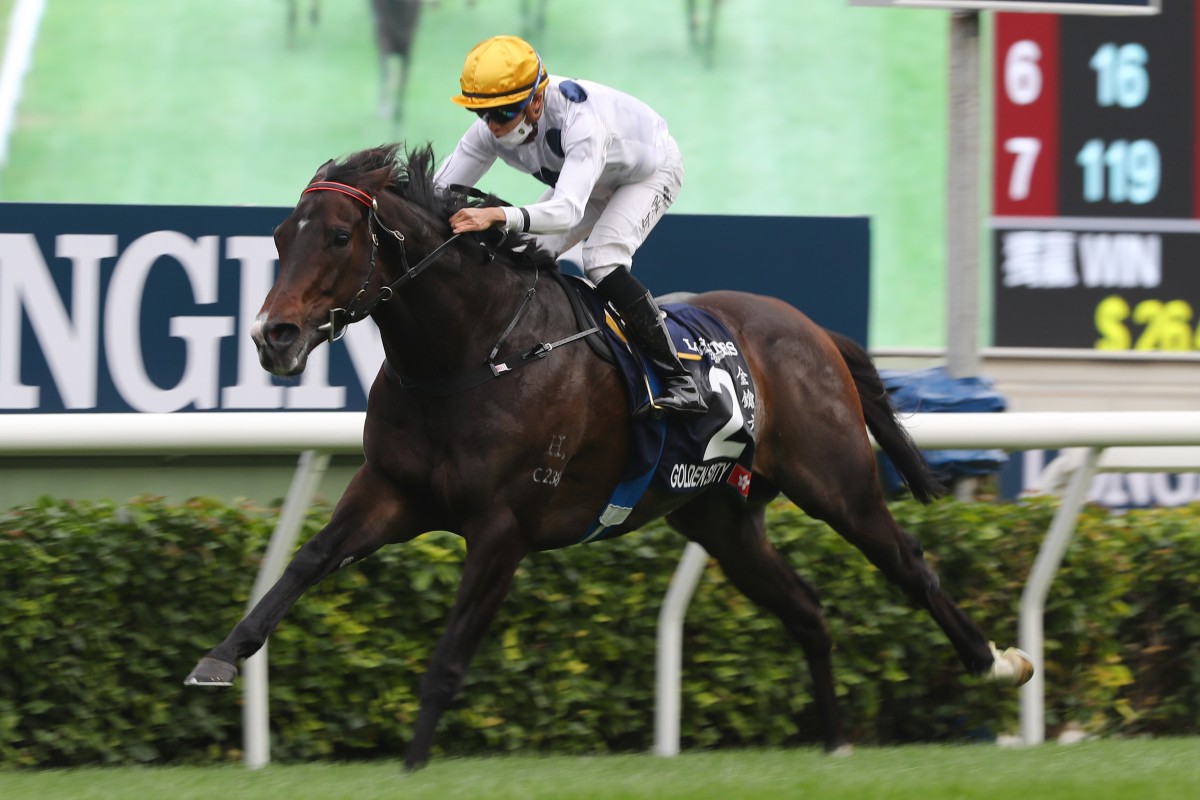 Golden Sixty wins the 2020 Hong Kong Mile. Photo: Kenneth Chan