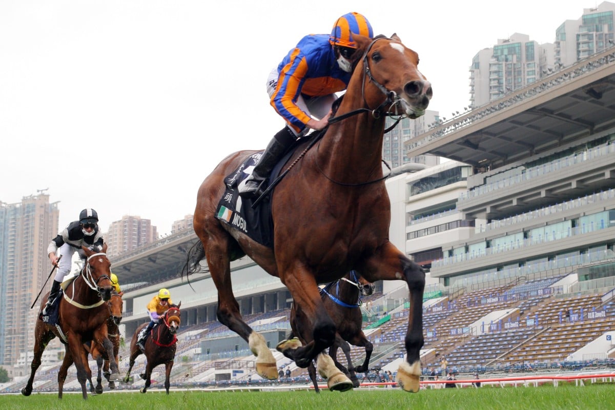 Ryan Moore guides Mogul to victory in last year’s Hong Kong Vase. Photo: Kenneth Chan