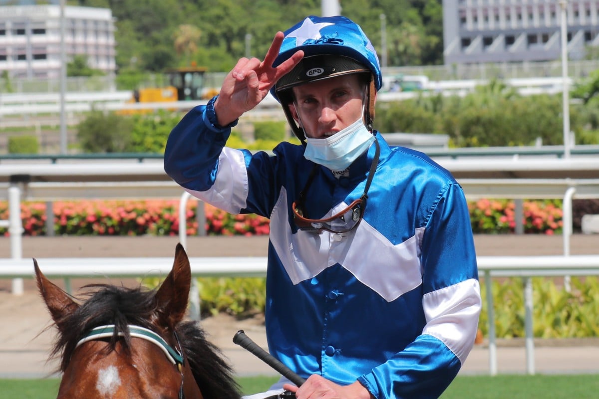 Chad Schofield after a Sha Tin winner last season. Photos: Kenneth Chan