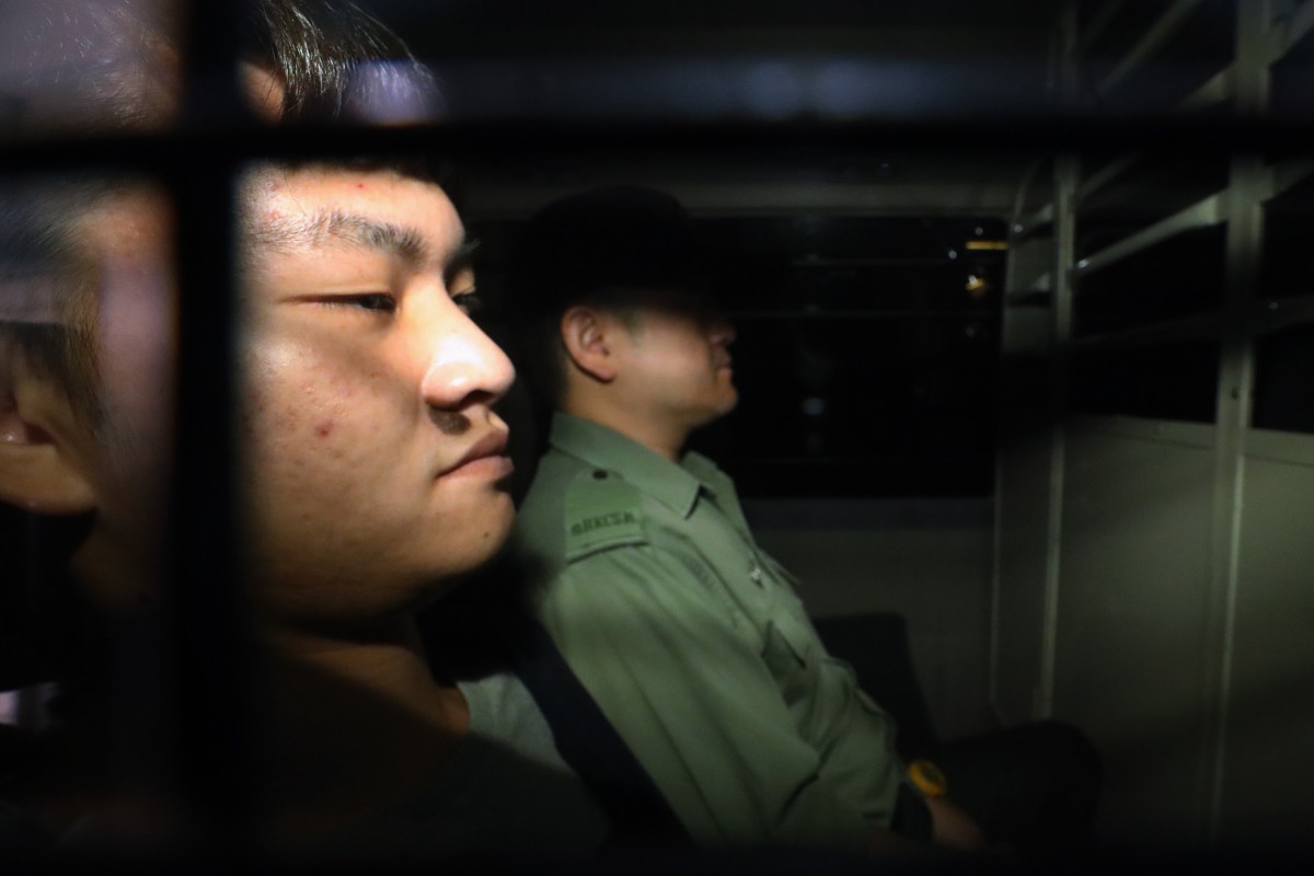 Chan Tong-kai is taken to jail after being found guilty of money laundering.