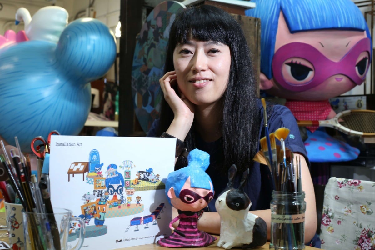 Flying Sofye and her creator, Lam Pei shares a love of all things retro. Photo: Nora Tam/SCMP