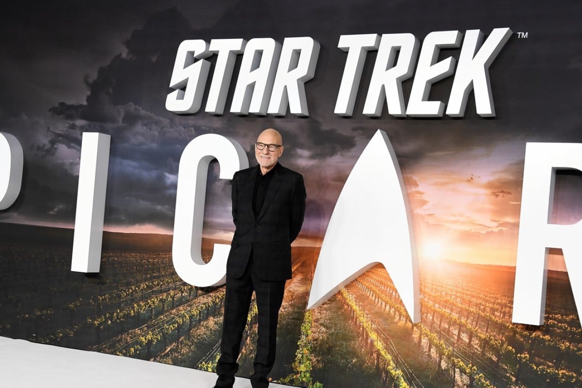British actor and cast member Sir Patrick Stewart poses during the 'Star Trek: Picard' premiere at Leicester Square in London.