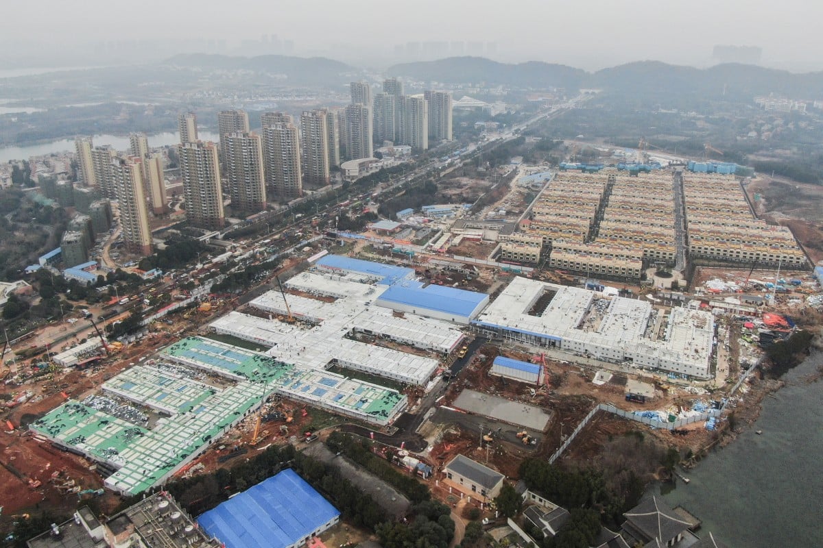 The Huoshenshan (Fire God Mountain) Hospital in Wuhan, central China's Hubei Province. China has built a makeshift hospital in 10 days to battle against the novel virus.