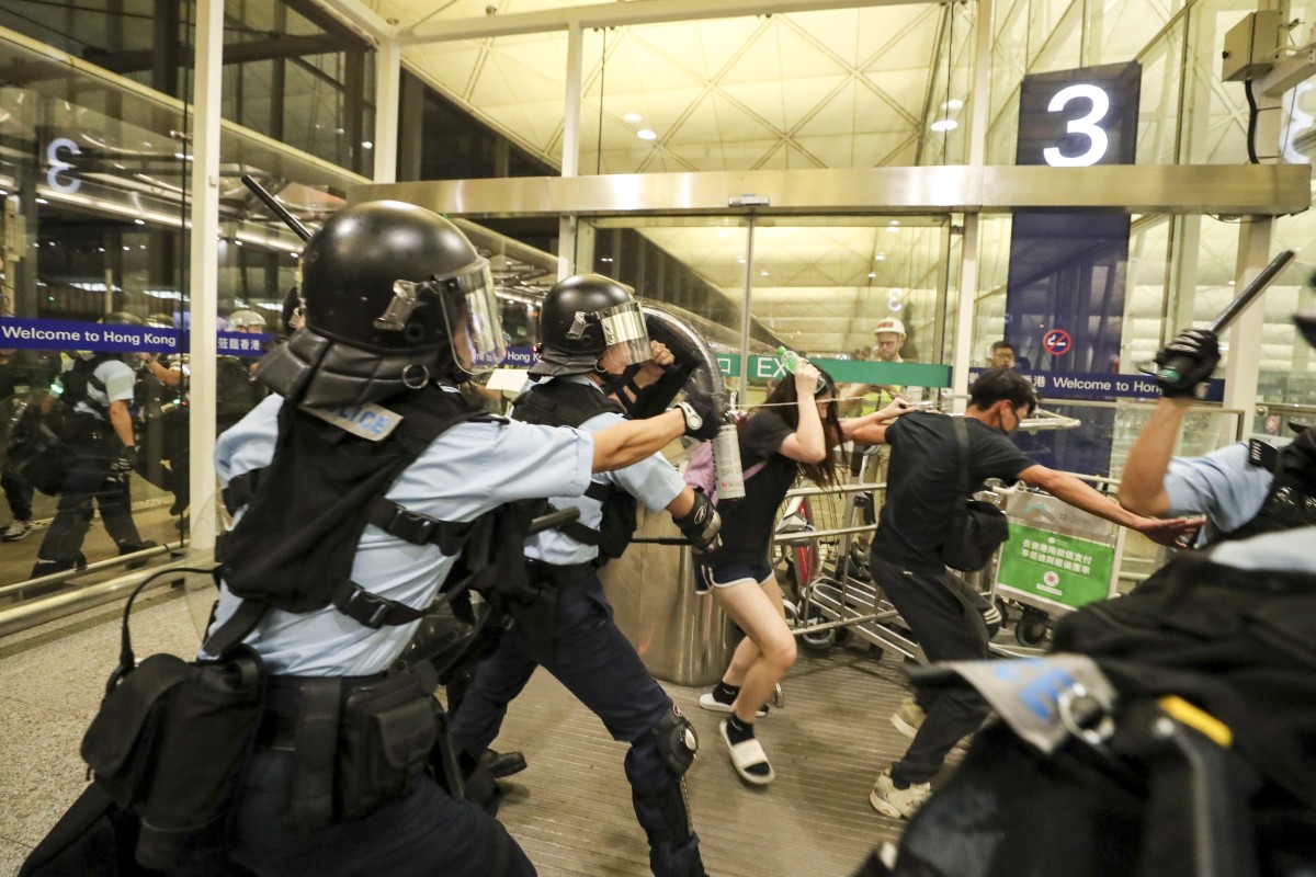 There was chaos at Hong Kong airport on Tuesday.