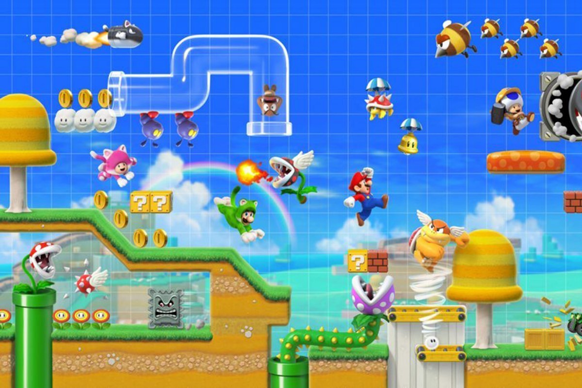 New Super Mario Bros. U Deluxe Nintendo Switch Lite Gameplay 