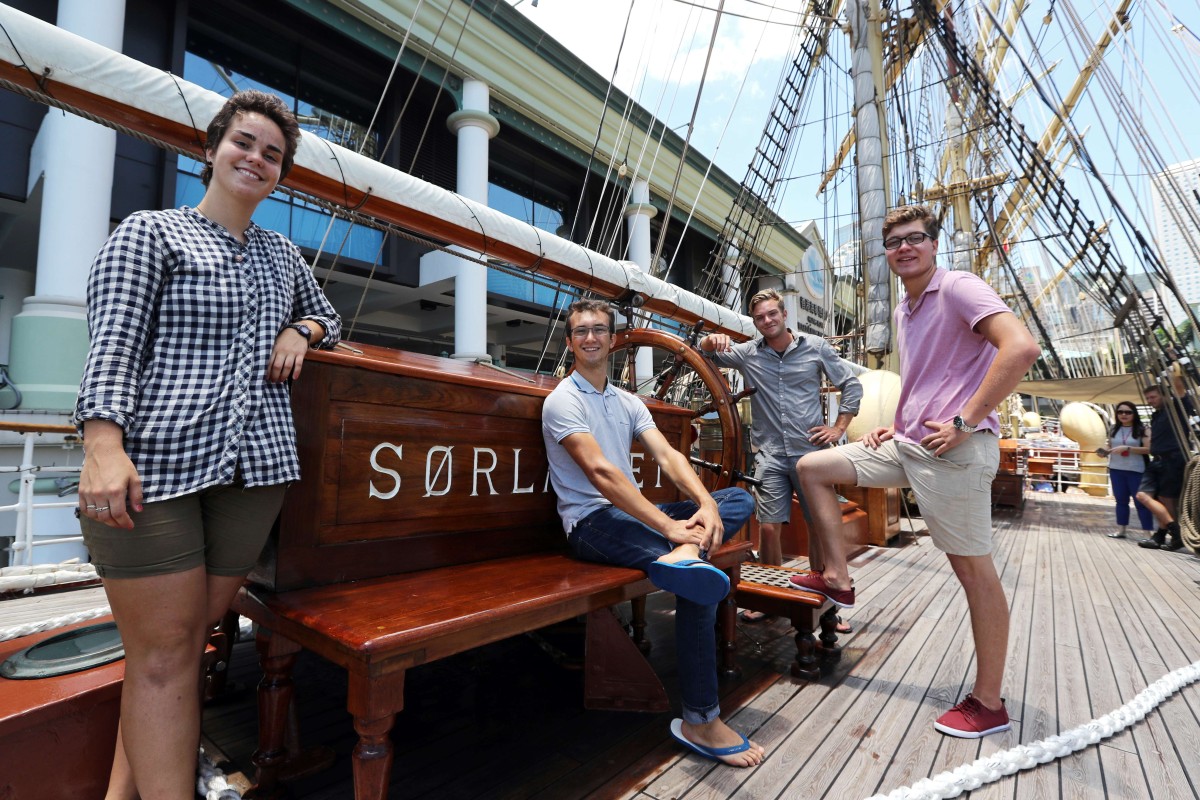 Sorlandet students (from left) Linn Hille-dahl, Jack Holbrook, Geoffrey Line, and Mackenzie Rawluk, learned a lot about teamwork.