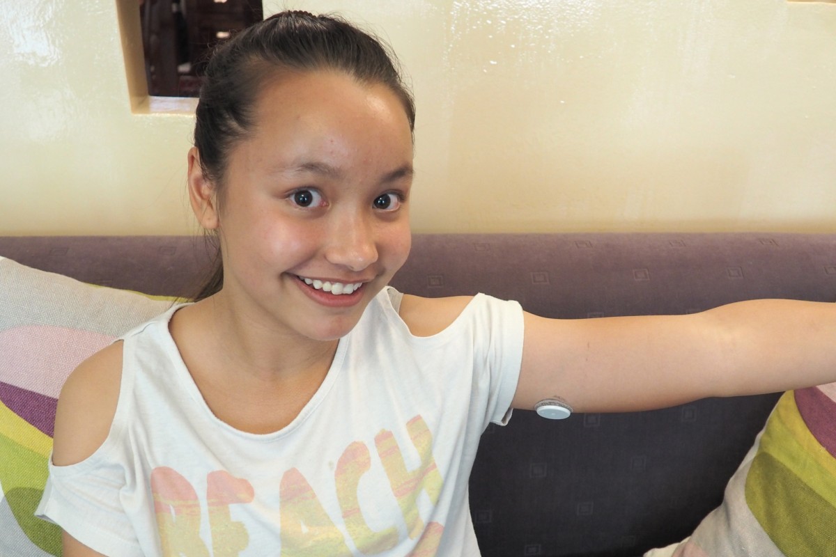 Student Zoe Lister now uses the FreeStyle Libre to keep track of her blood glucose level.