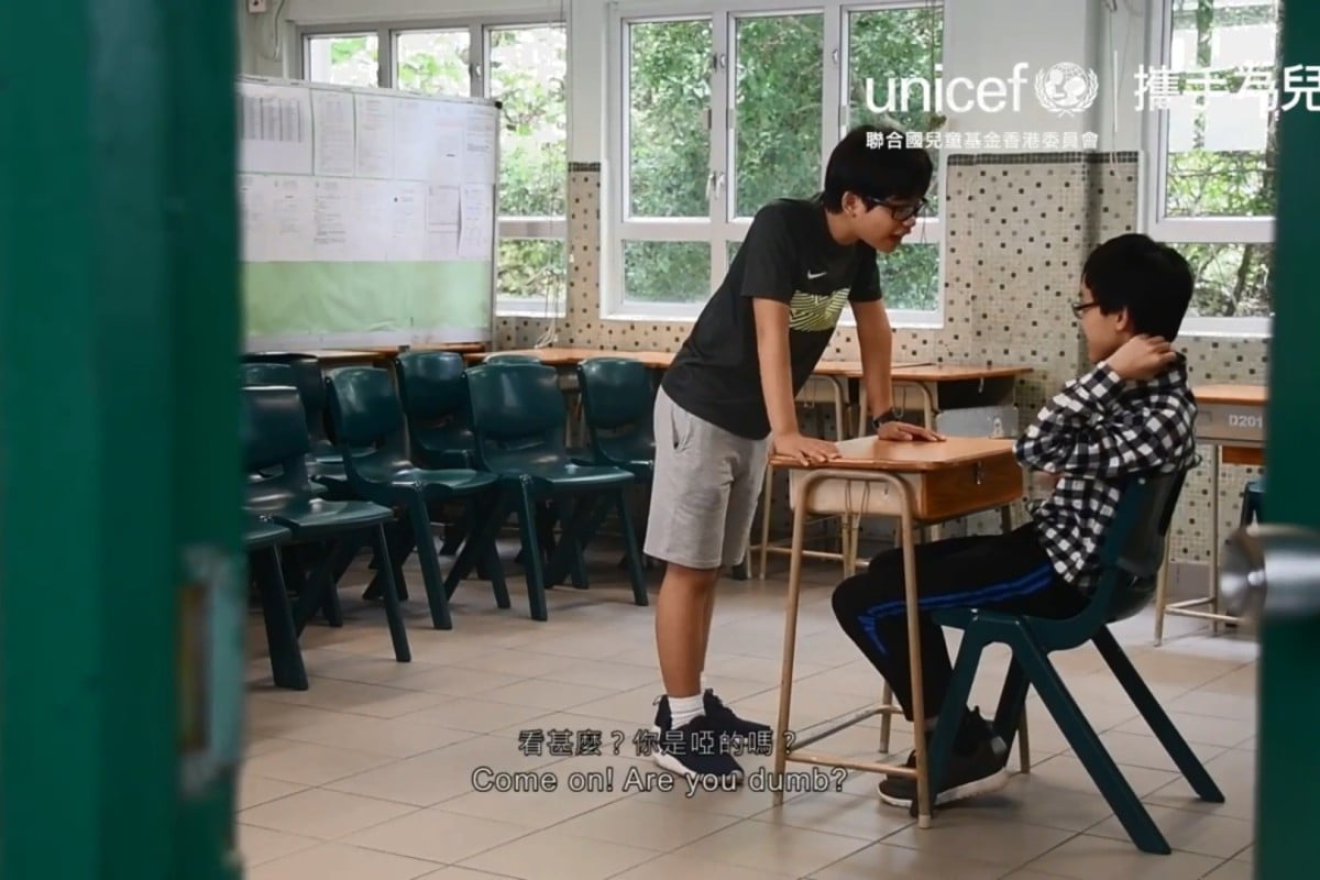 Leung Tsz-hong’s video shows that students should take action to stop bullies, or things could get worse.