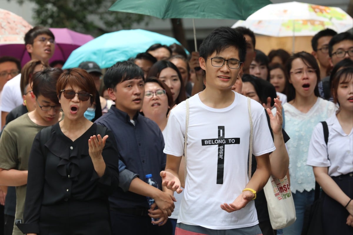 Protesters sang hymns for hours on end during the recent anti-extradition law rallies.