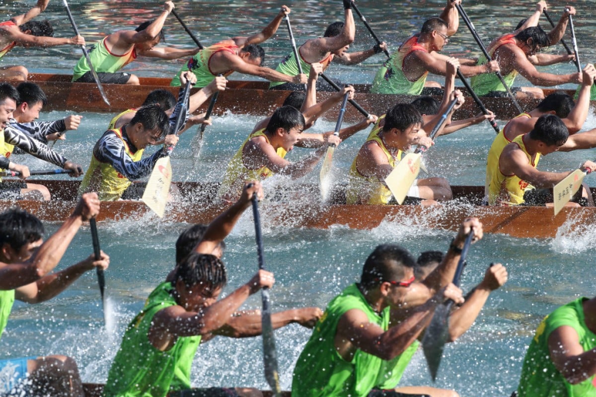 Participants compete during The Dragon Boat Festival in Aberdeen last year.