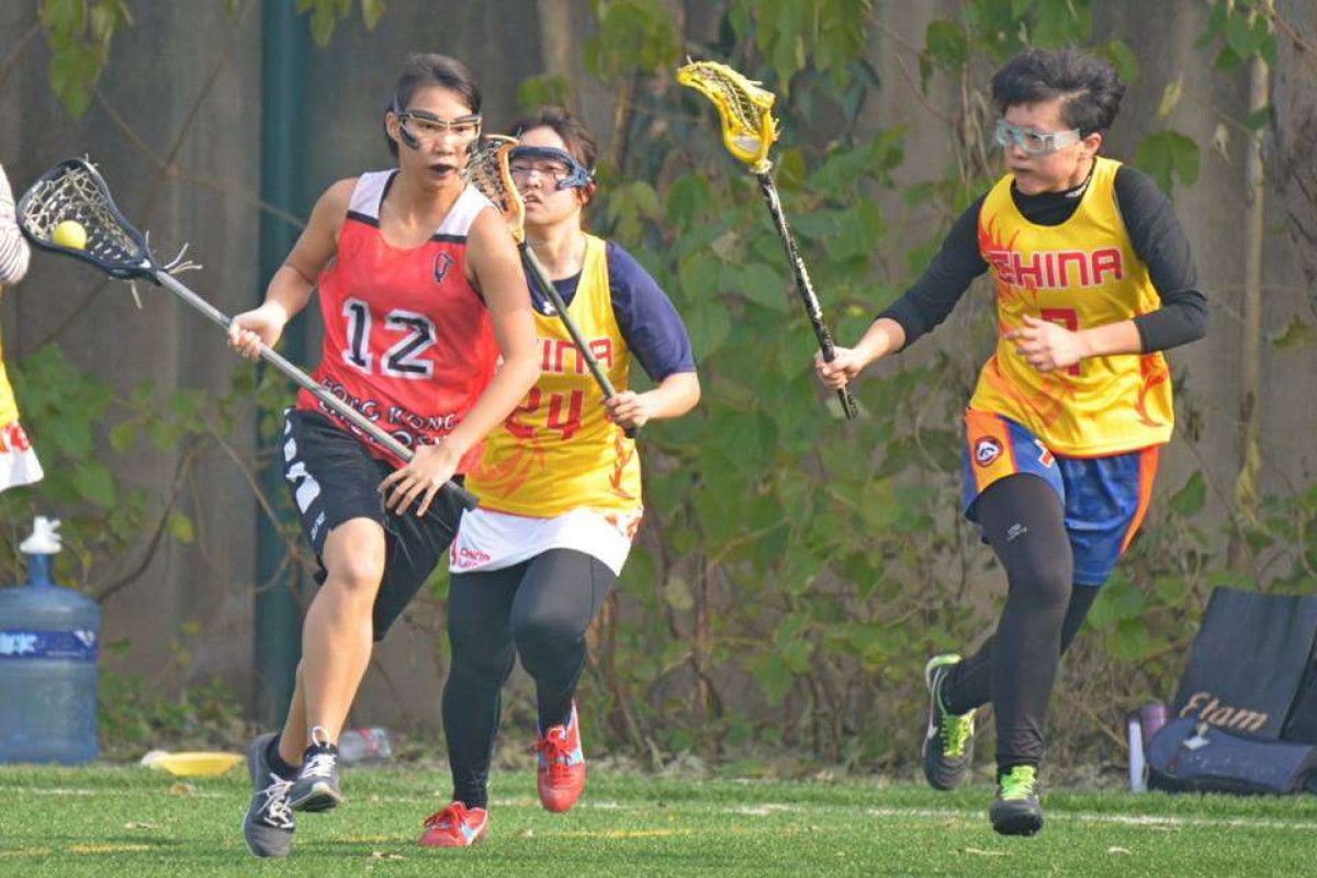 Mali McHugh (in red) says lacrosse might look like hockey, but it’s a lot more dangerous for players.