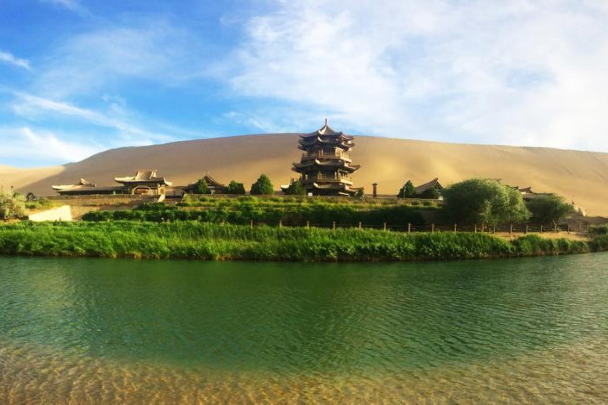 This stunning crescent-shaped lake is a popular tourist destination.