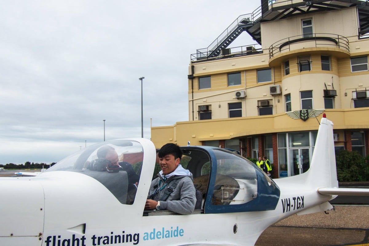Mars Tam Yuen prepares for his flight.