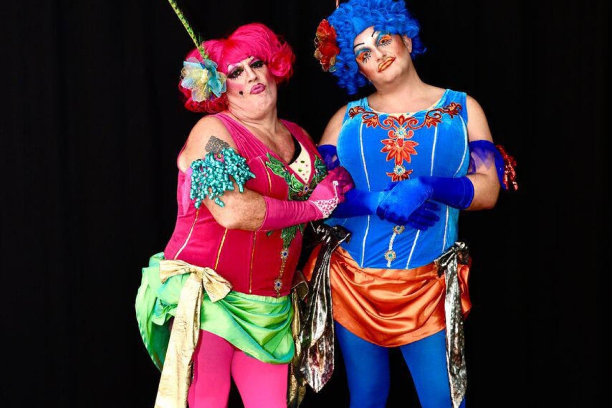Terry Hart (left) and Bobby Burns play Cinderella's Ugly Bros, uh, Sisters.