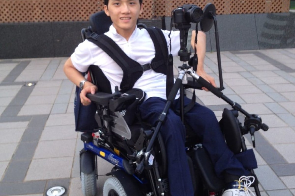 MarvinChan loves photography, and his wheelchair is customised to allow him to attach a camera to it.