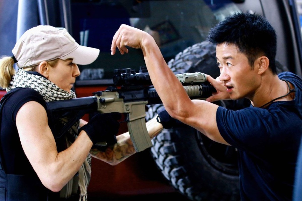 Making a film means lots of hard work, and understanding all the moving parts. Here is actor/director Wu Jing (right) on the set of his film Wolf Warriors. He probably lost a lot of sleep during production!