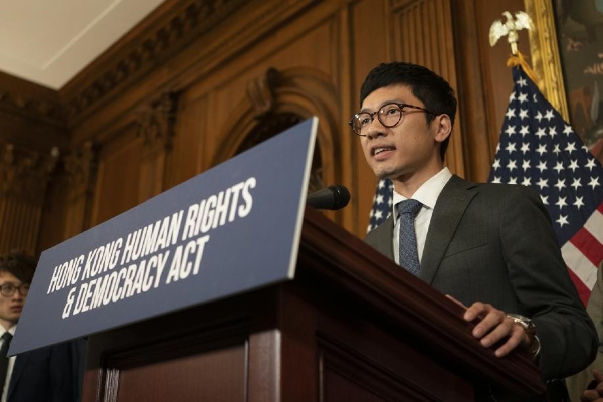 Nathan Law, a Hong Kong-based politician and activist, spoke about the Human Rights and Democracy Act in the US.