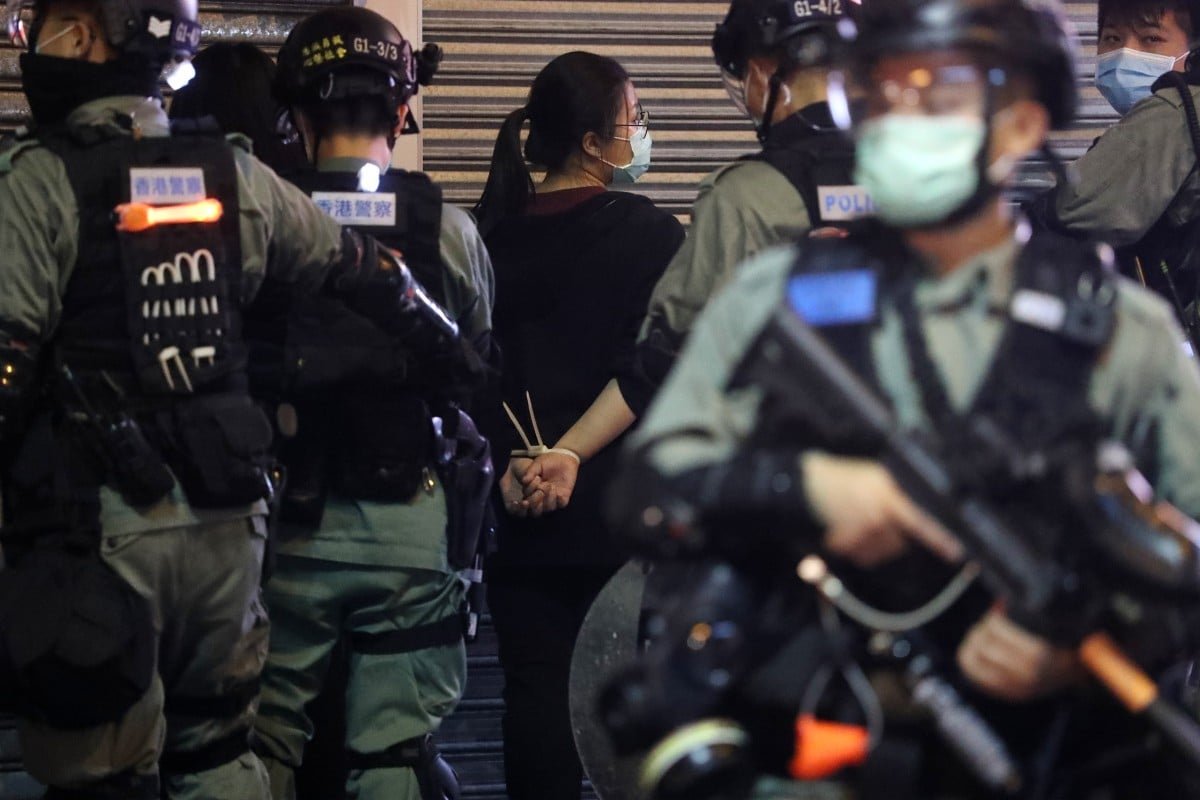 More than 50 protesters were held near Prince Edward station on Tuesday night.