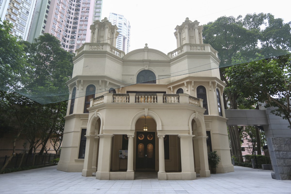 The Ohel Leah Synagogue (above) survived Japanese Occupation during the second world war, while the Kadoorie Estates (main) were built in the years after it.