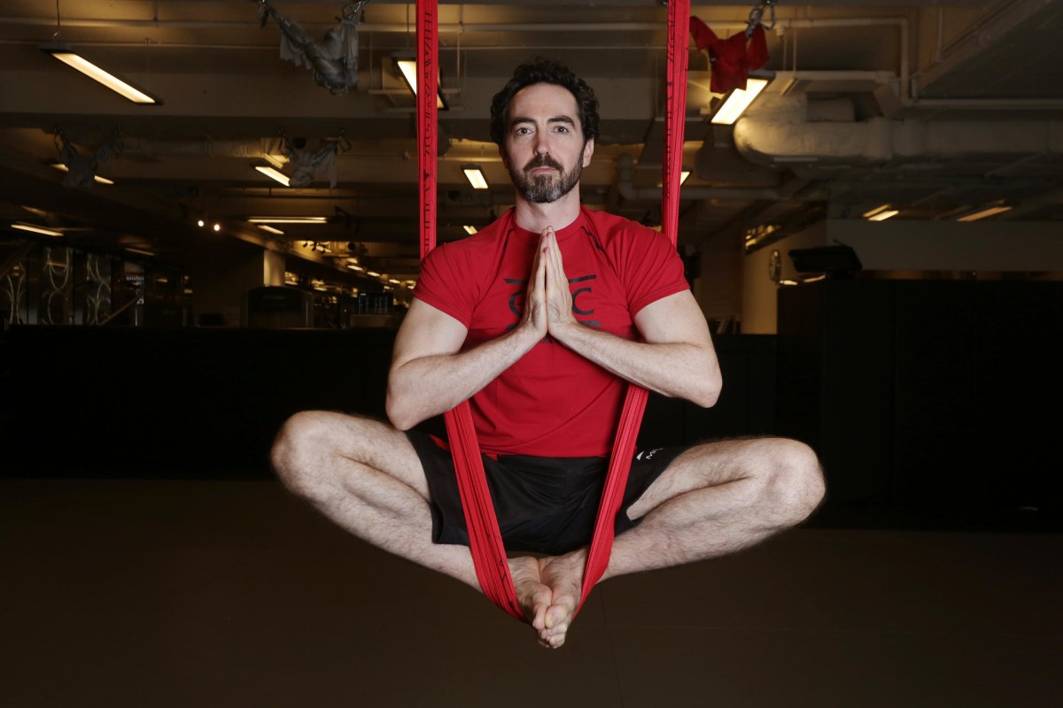 Sam still can't touch his toes, but balancing is no problem.