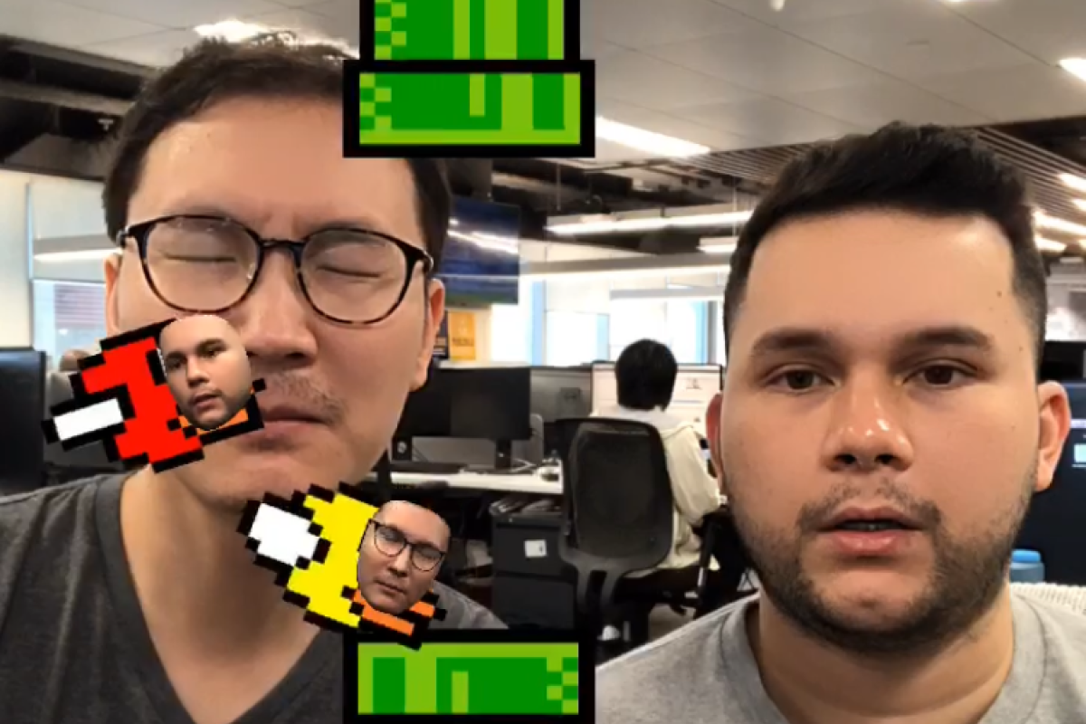 Young Post's Jamie (left) is worse at blinking than Alejo. A lot worse.