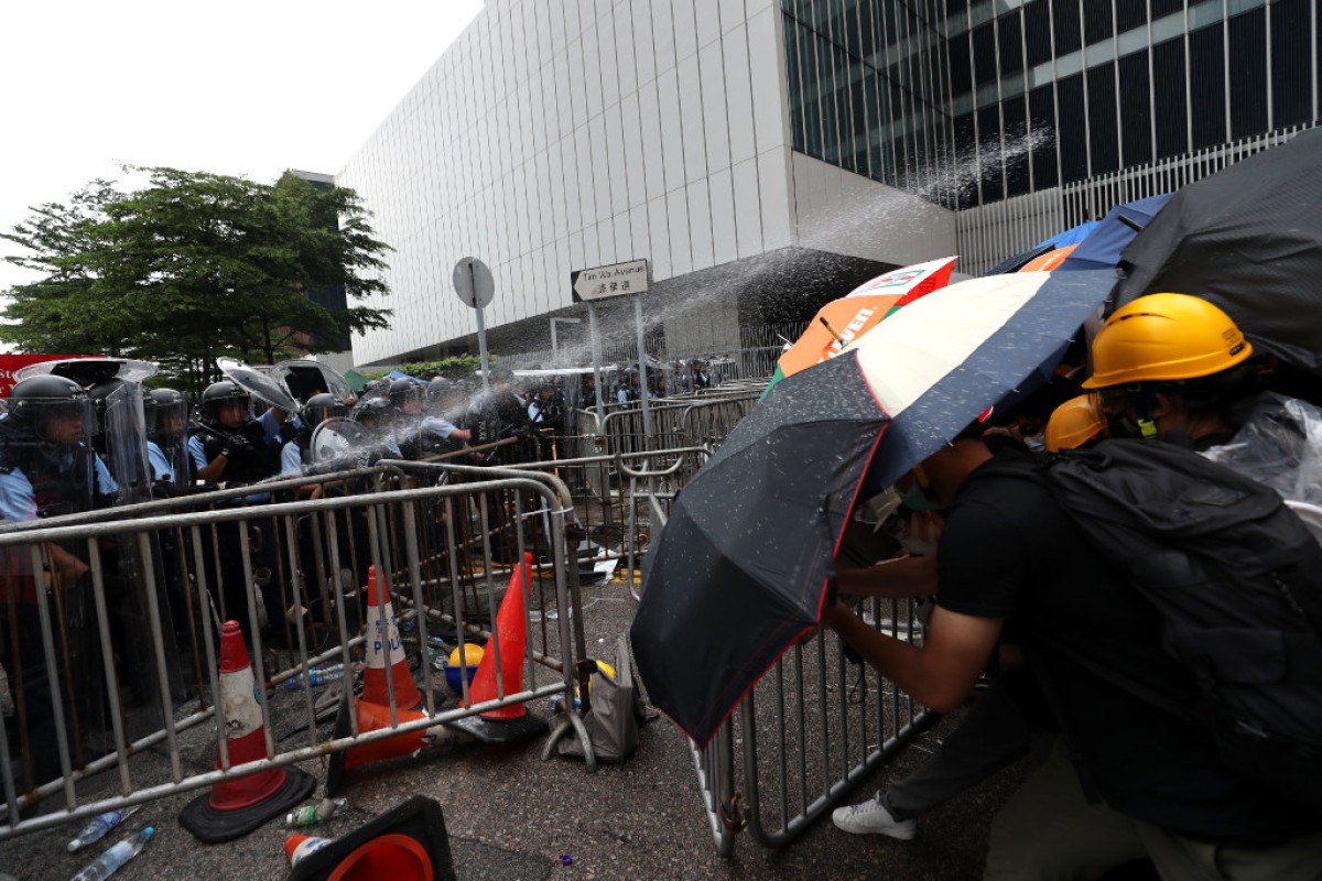 The police chief clarified that only those who attacked officers with bricks and rods were accused of rioting.