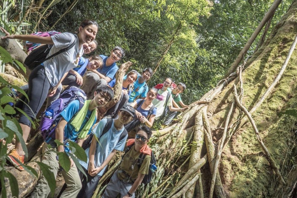 Trekking through the jungle was the hardest and least fun part of the trip, but it didn't dampen the students' spirits.