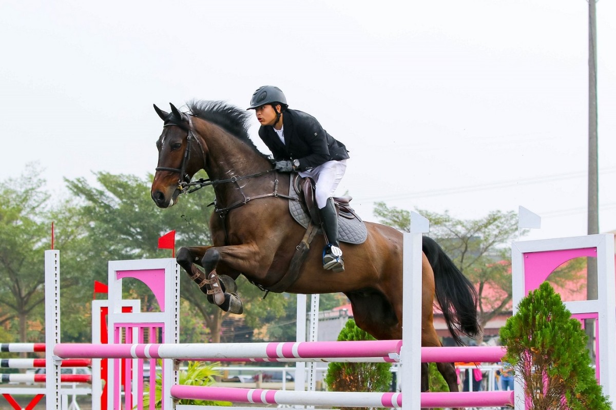 Showjumper Lin Tzu-yen from Chinese Taipei.