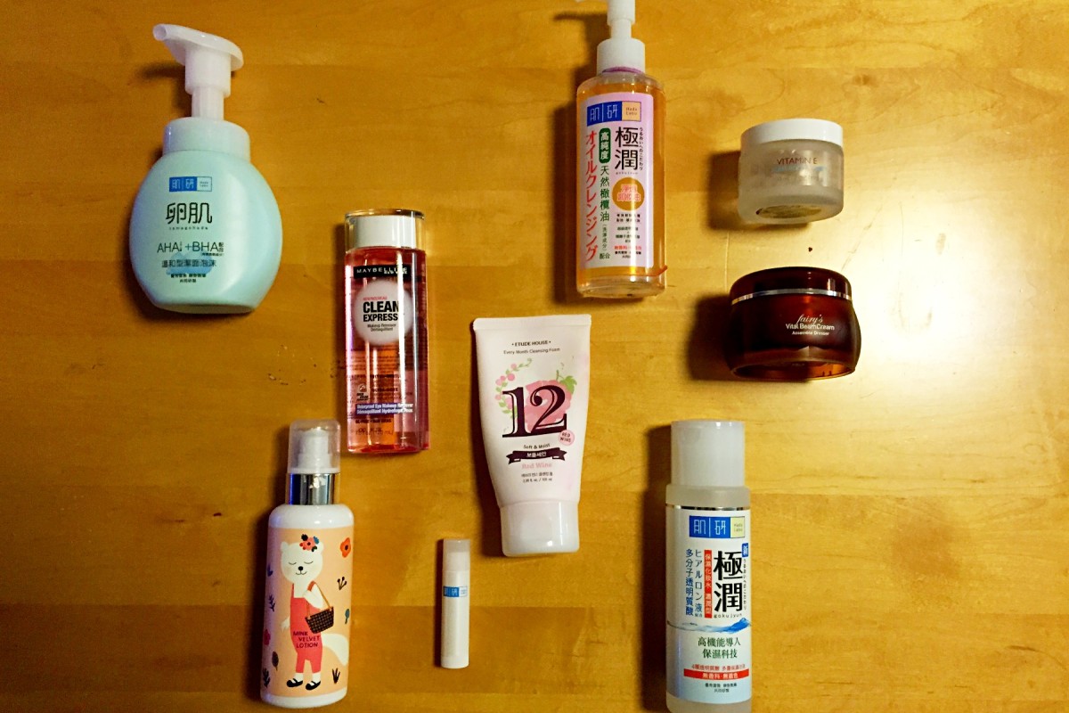 Candace's haul of products to keep her skin nice and hydrated