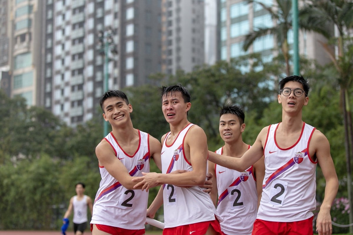 The La Salle College A Grade 4x400m relay team, who took the last gold medal for the school to secure its overall champion title.