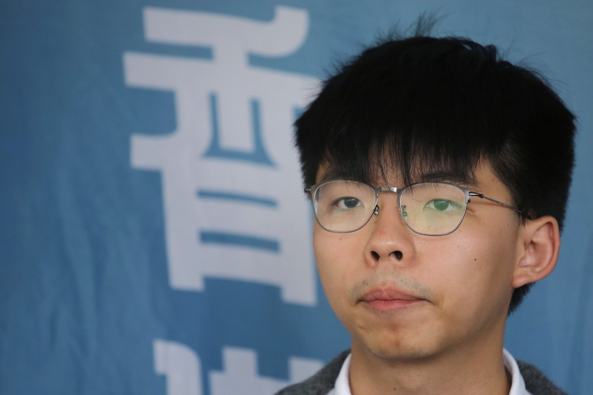 A file photo of Hong Kong pro-democracy activist Joshua Wong.