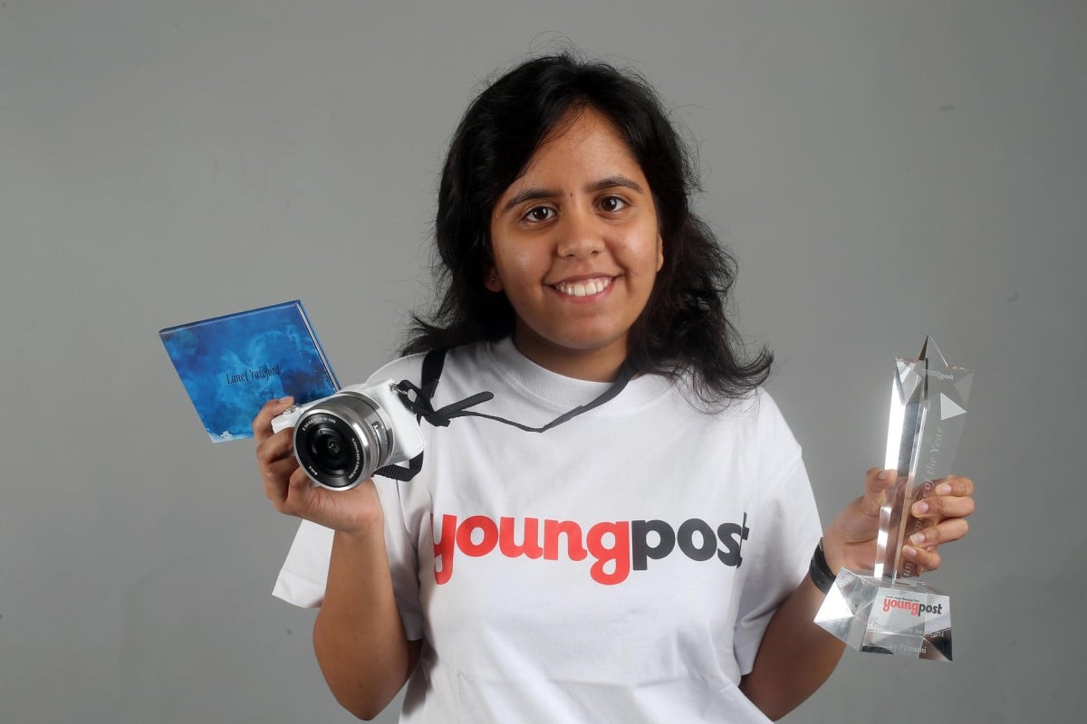Joy Pamnani won a Sony Alpha A5100 camera and Power Zoom lens kit, as well as an $8,000 scholarship from Young Post and Harv-Est, who are also giving her a $2,000 gift voucher for her parents!