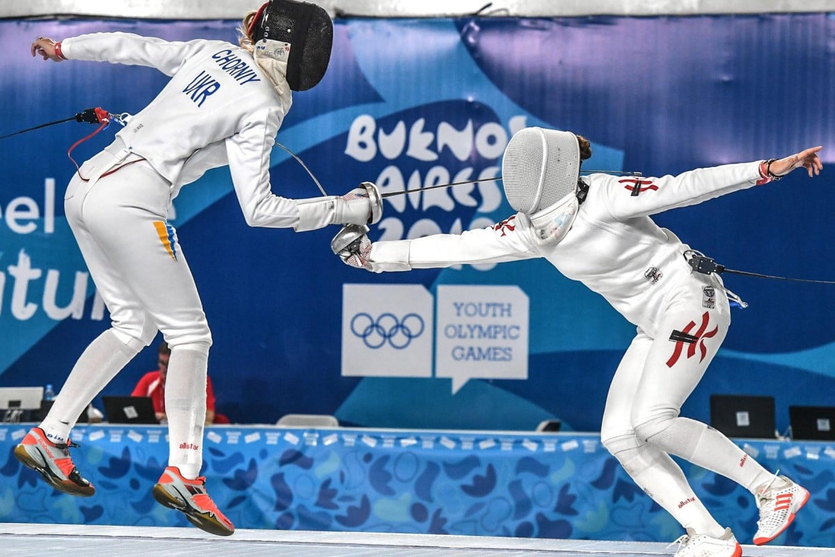 Kaylin (right) narrowly lost to Ukraine's Kateryna Chorniy.