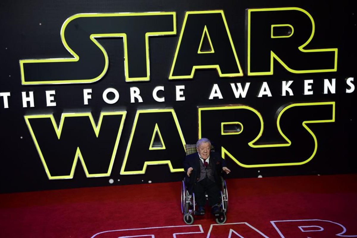 Kenny Baker appeared as the whistling droid in all six of the original Star Wars films.