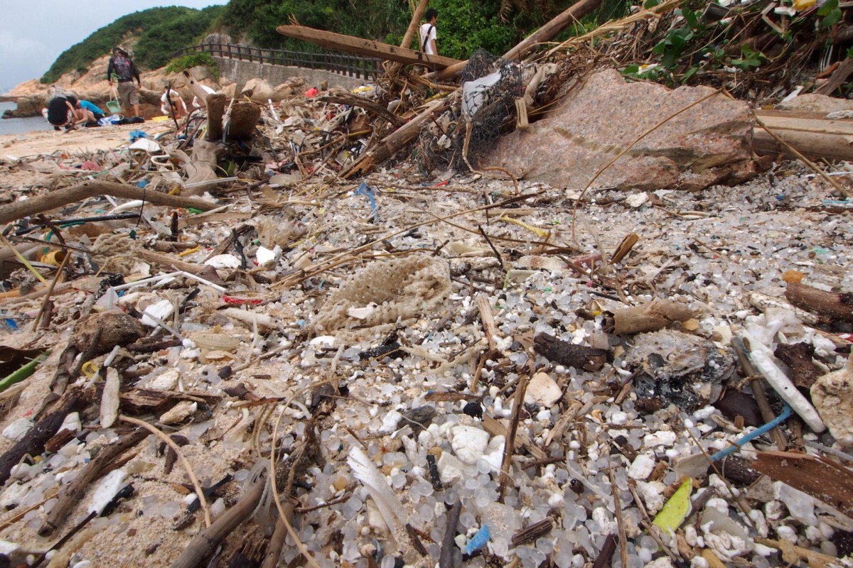Plastic rubbish is an all-too-common sight on Hong Kong's beaches.