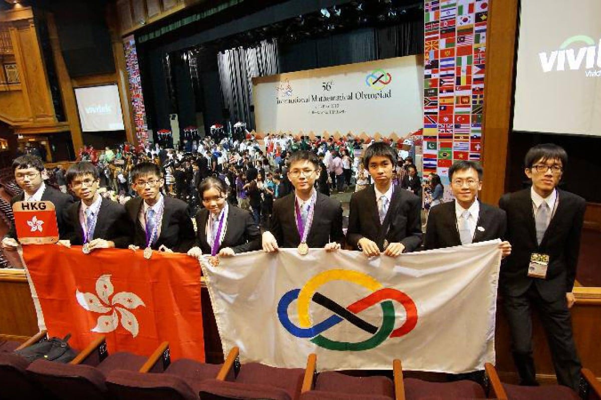 Team Hong Kong members (from left) Tung Kam-chuen, Harry Yu Hoi-wai, Cheung Wai-lam, Kwok Man-yi, Samuel Lee, John Michael Wu, team leader Dr Law Ka-ho and deputy leader Chow Chi-hong.