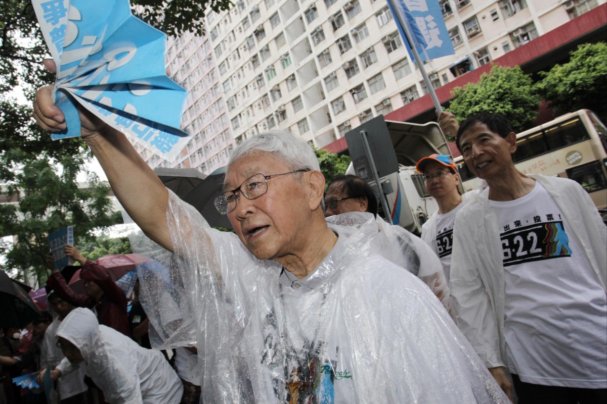 Joseph Zen (front) has been vocal in his support for democratic reform.