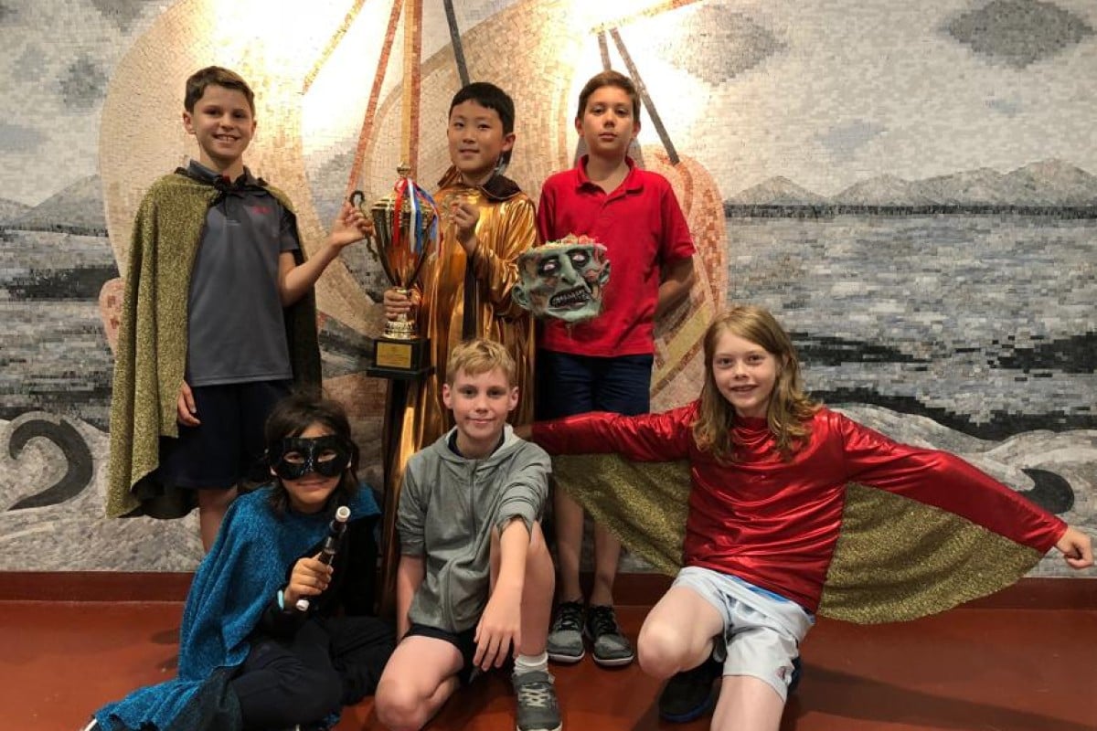 Back row (from left) Alex Paul, Jino Lee, and Nico Freud. Front row (from left) Leonardo Lee, Griffin Peck, and Benjamin Jones.