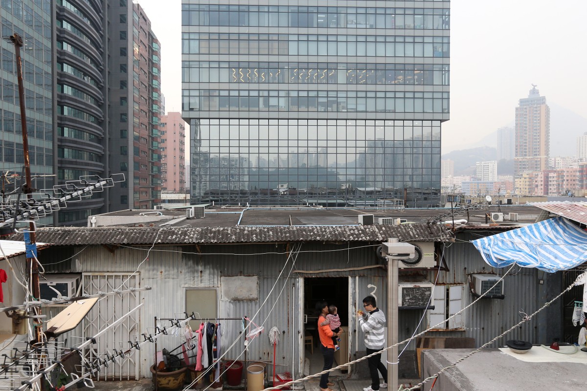 One fifth of Hong Kong's population is living below the poverty line, with some forced to live in illegal cubicle homes like these ones in Kwun Tong.