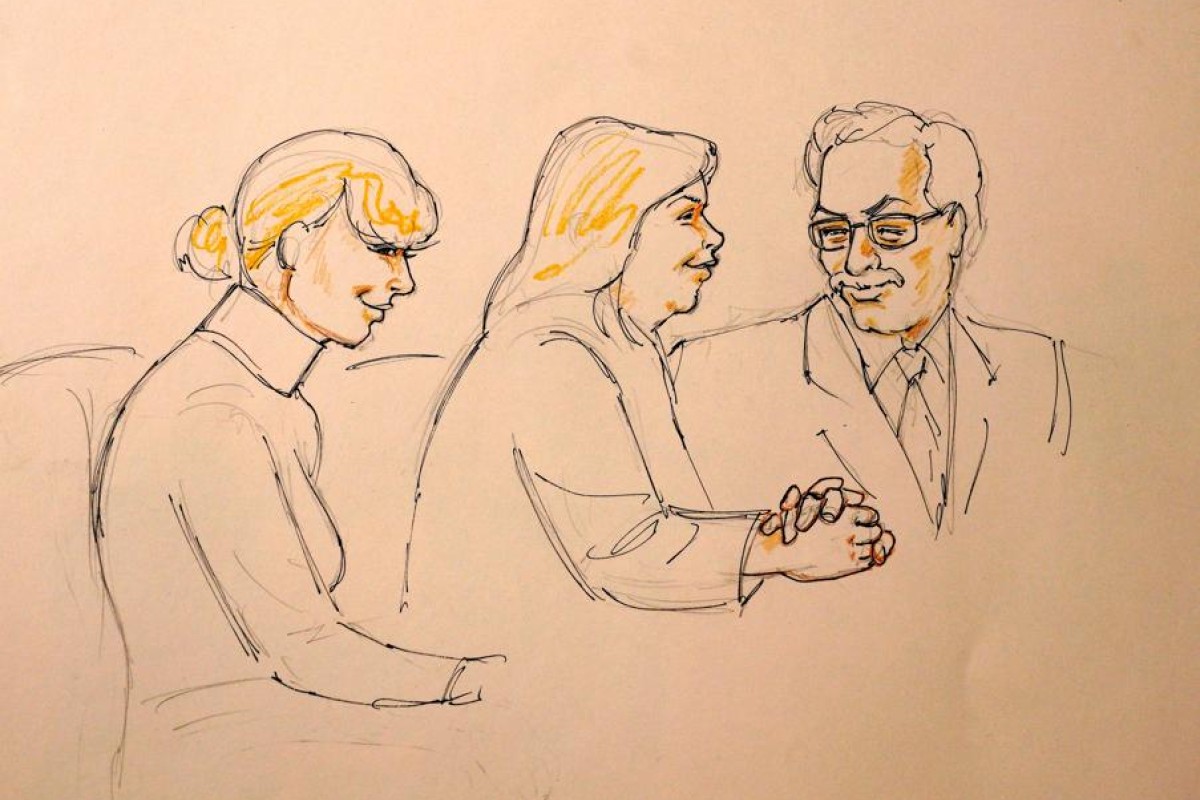 This courtroom sketch shows Taylor Swift, her mother Andrea and lawyer Jesse Schaudies reacting to the verdict.