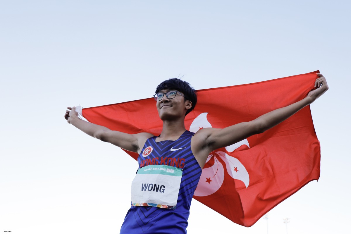 Hurdler Addis Wong won a bronze medal at the 2018 Youth Olympic Games.
