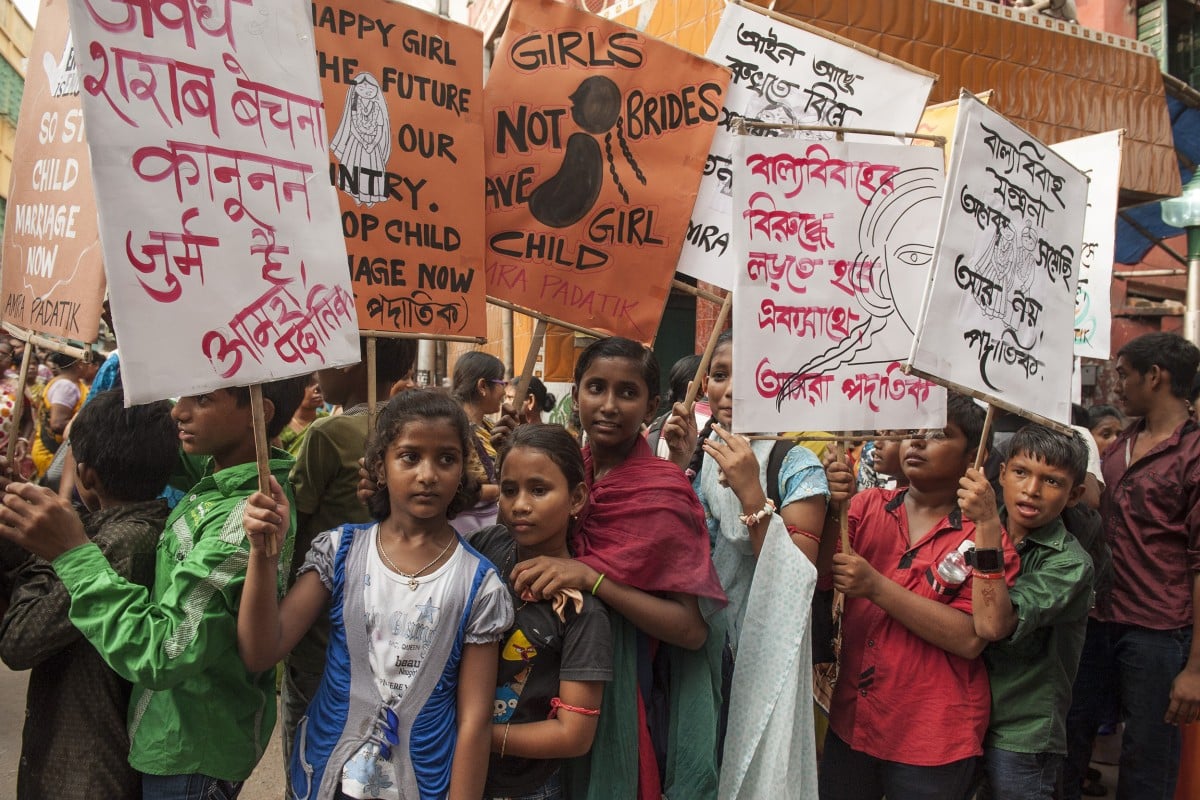 India has the highest number of child brides in the world. It is estimated that 47% of girls in India are married before 18 years old.