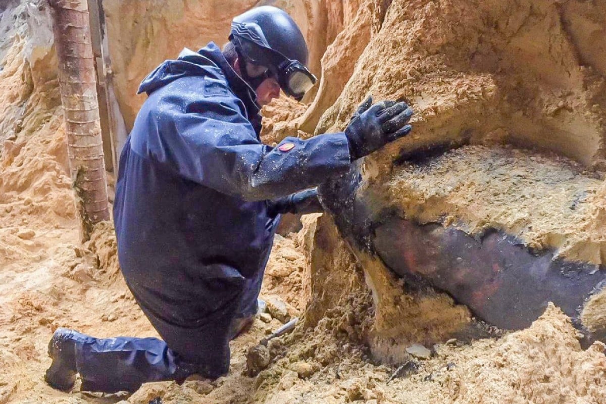Another suspected explosive is found in a construction site at Convention Avenue, Wanchai today
